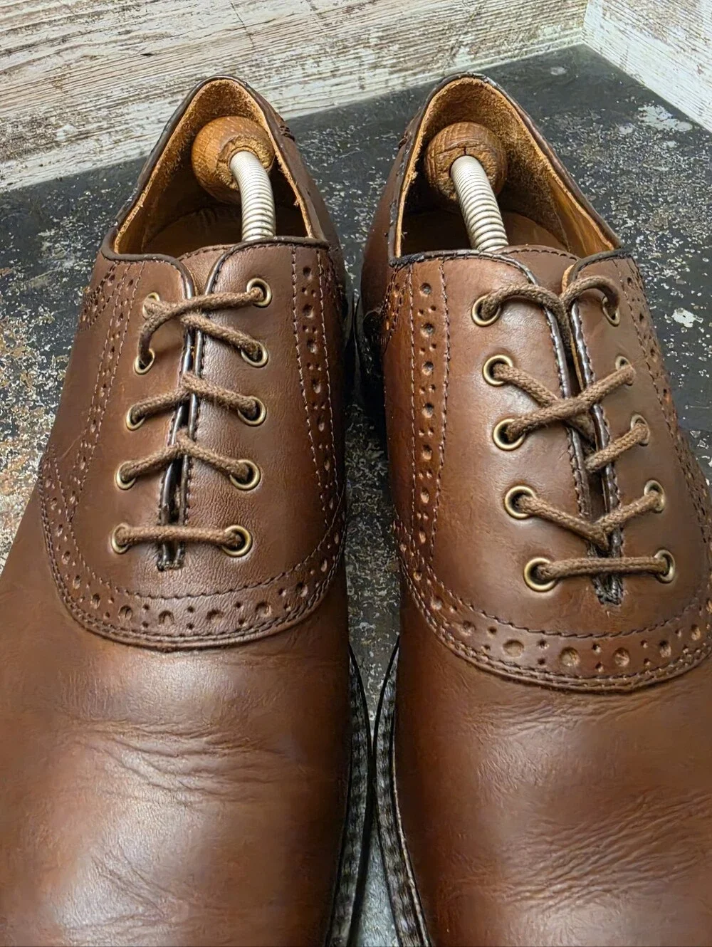 Mens Johnston & Murphy Durst Oxford Shoes Sz 10.5 M Used 020-1258